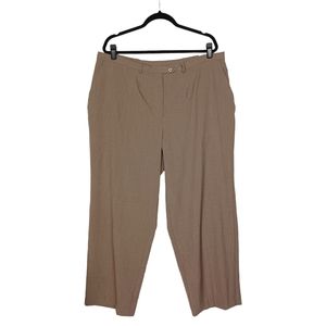 SAG HARBOR STRETCH Heather Taupe Light Brown Career Separate Pants 20WP NWT